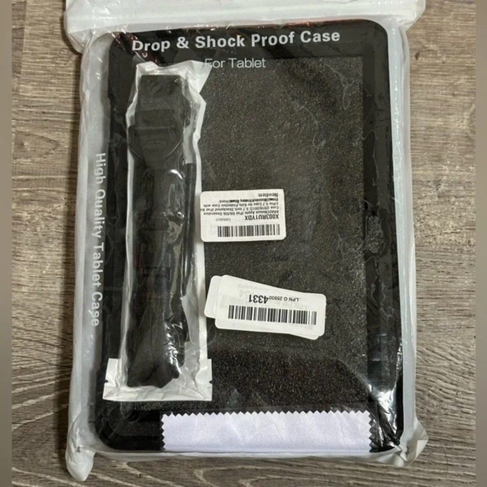 Drop & Shock Proof Black Case For Apple Tablet With‎ Strap NEW
